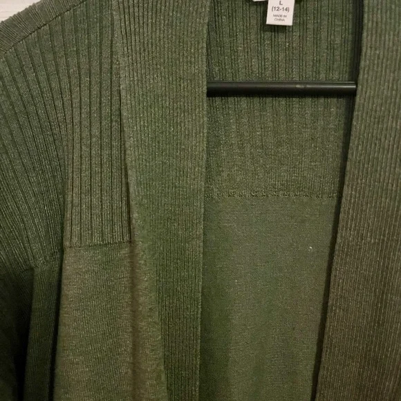 Time and Tru Women's set of Cardigans- one gray and one army green - Picture 6 of 8